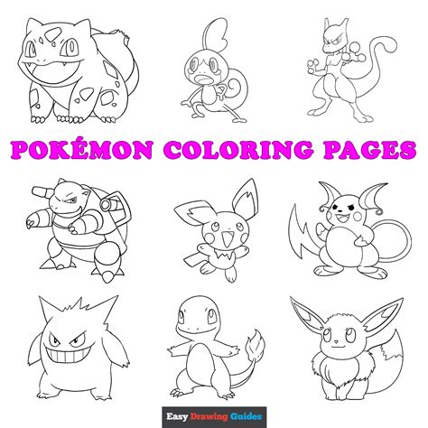 pokemon coloring printable|Pokemon Coloring Pages (35+ Easy and Free Printable PDF)